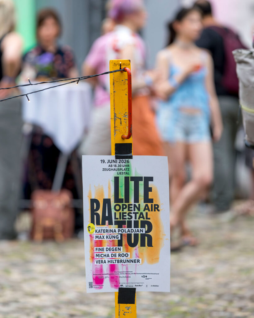 Foto vom Literatur OpenAir ind Liestal welches das Plakat zeigt.