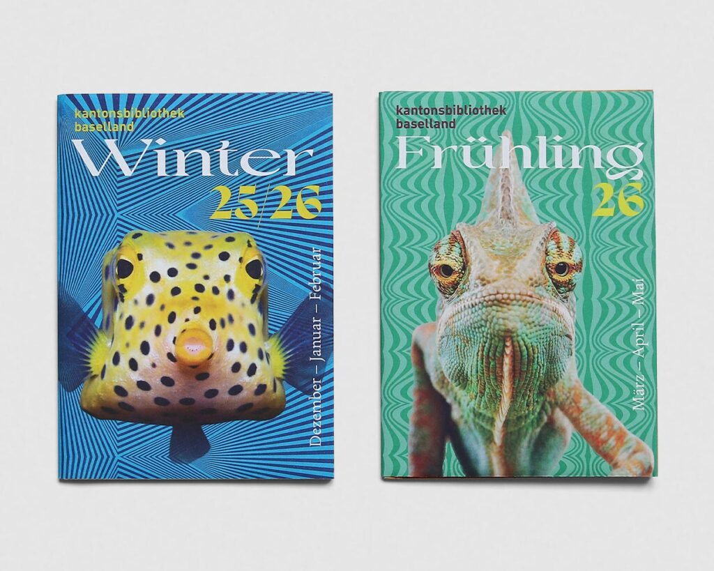 Ansicht zwei Cover-Bilder der Grafik Gestaltung Saisonprogramm