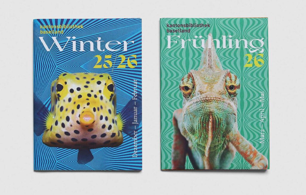 Ansicht zwei Cover-Bilder der Grafik Gestaltung Saisonprogramm